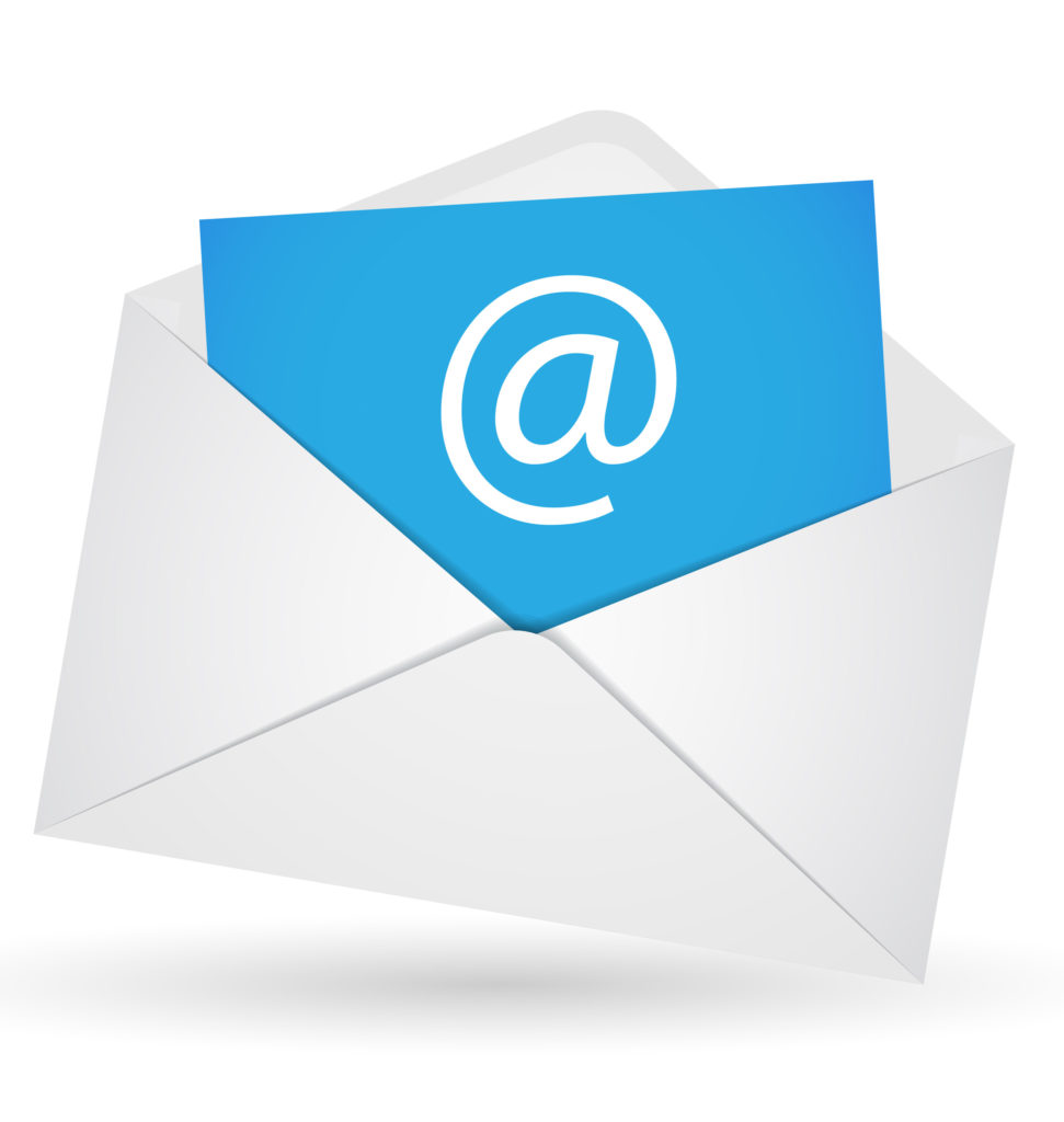 Email envelope illustration on a white background